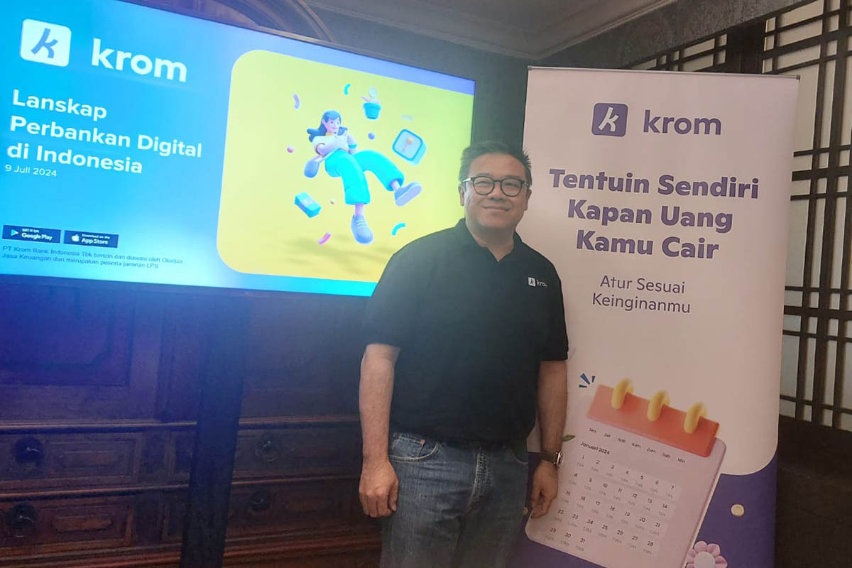 Presiden Direktur PT Krom Bank Indonesia Tbk Anton Hermawan.