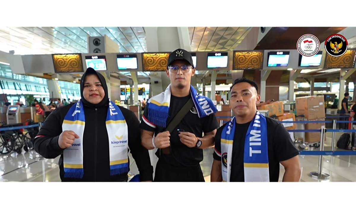 Lifter Indonesia yang akan berlaga di Olimpiade Paris 2024 dari kiri ke kanan: Nurul Akmal, Rizki Juniansyah, dan Eko Yuli Irawan.