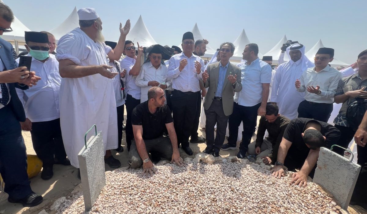 Almarhum Ismail Haniyeh dimakamkan di Pemakaman Keluarga Emir Qatar di kawasan Lusail (pinggit laut).