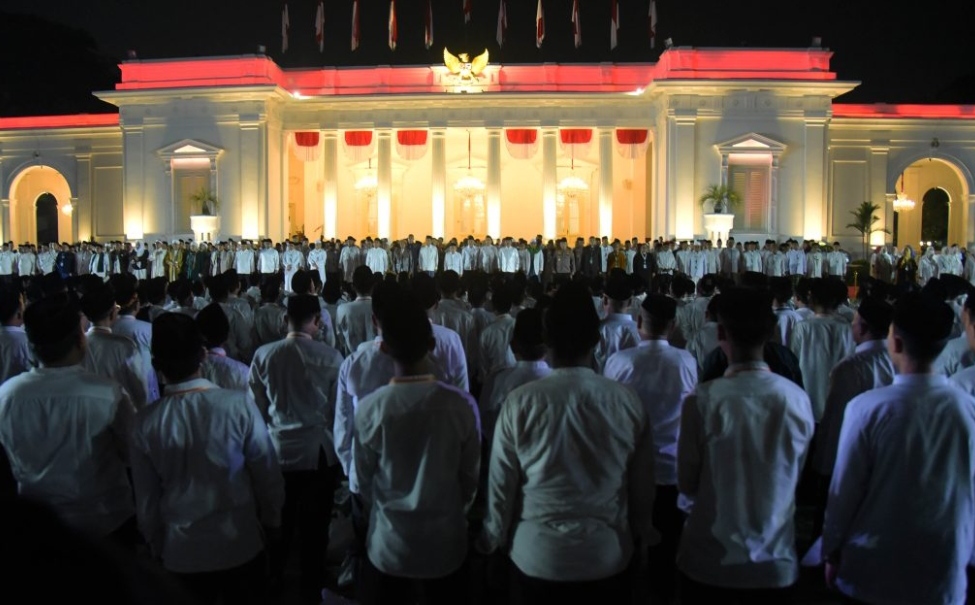 Zikir dan Doa Kebangsaan 79 Tahun Indonesia Merdeka di Halaman Depan Istana Merdeka Jakarta, Kamis (01/08/2024).