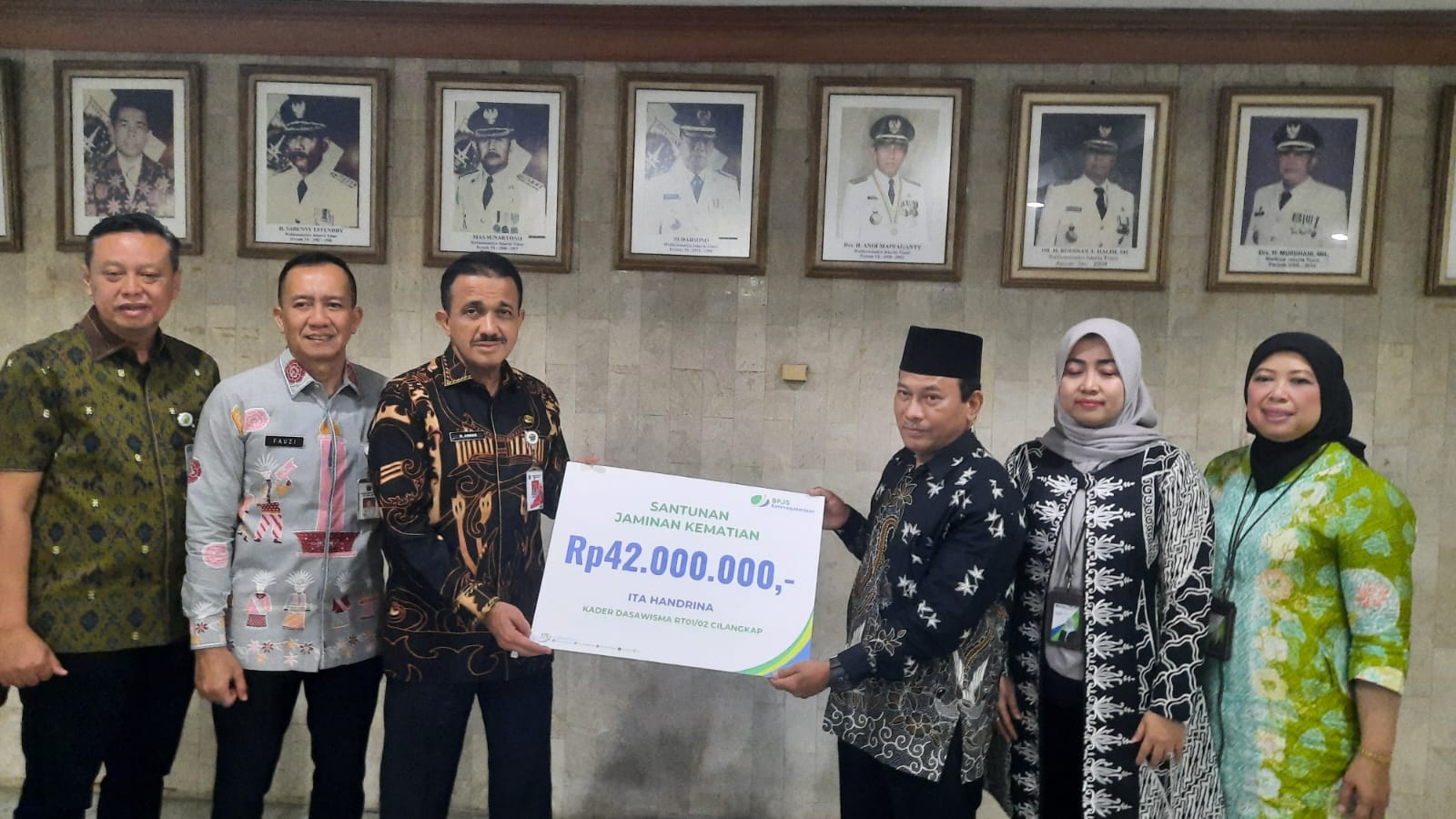 Penyerahan program manfaat Jaminan Kematian (JKM) BPJS Ketenagakerjaan.