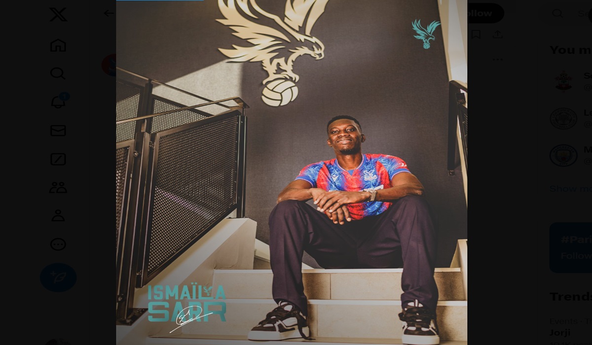 Penyerang Crystal Palace Ismaila Sarr