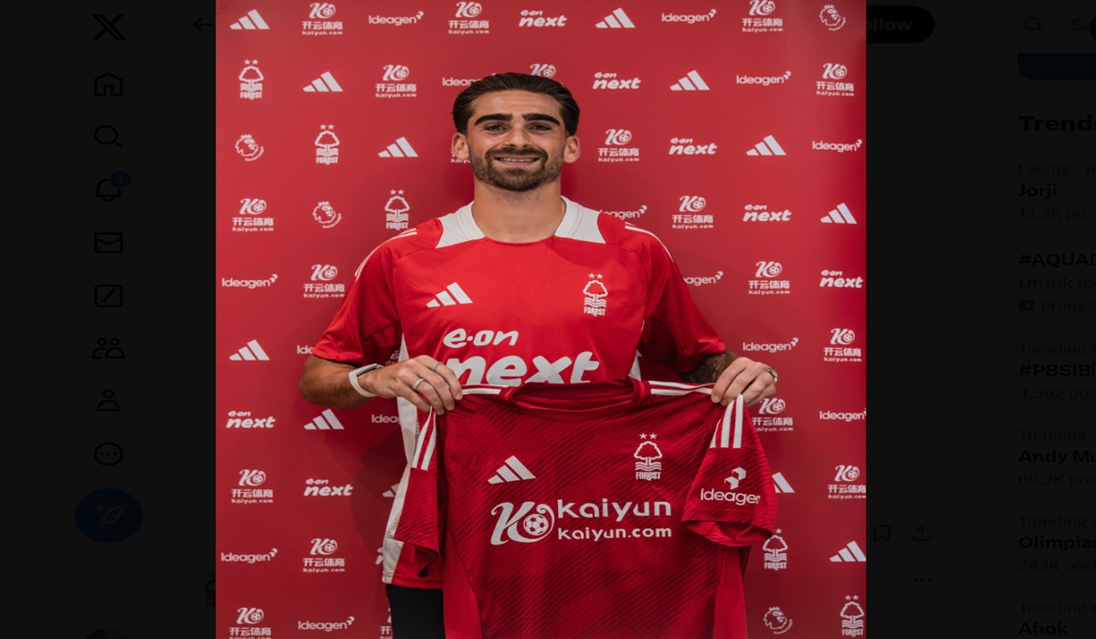 Penyerang Nottingham Forest Jota Silva.