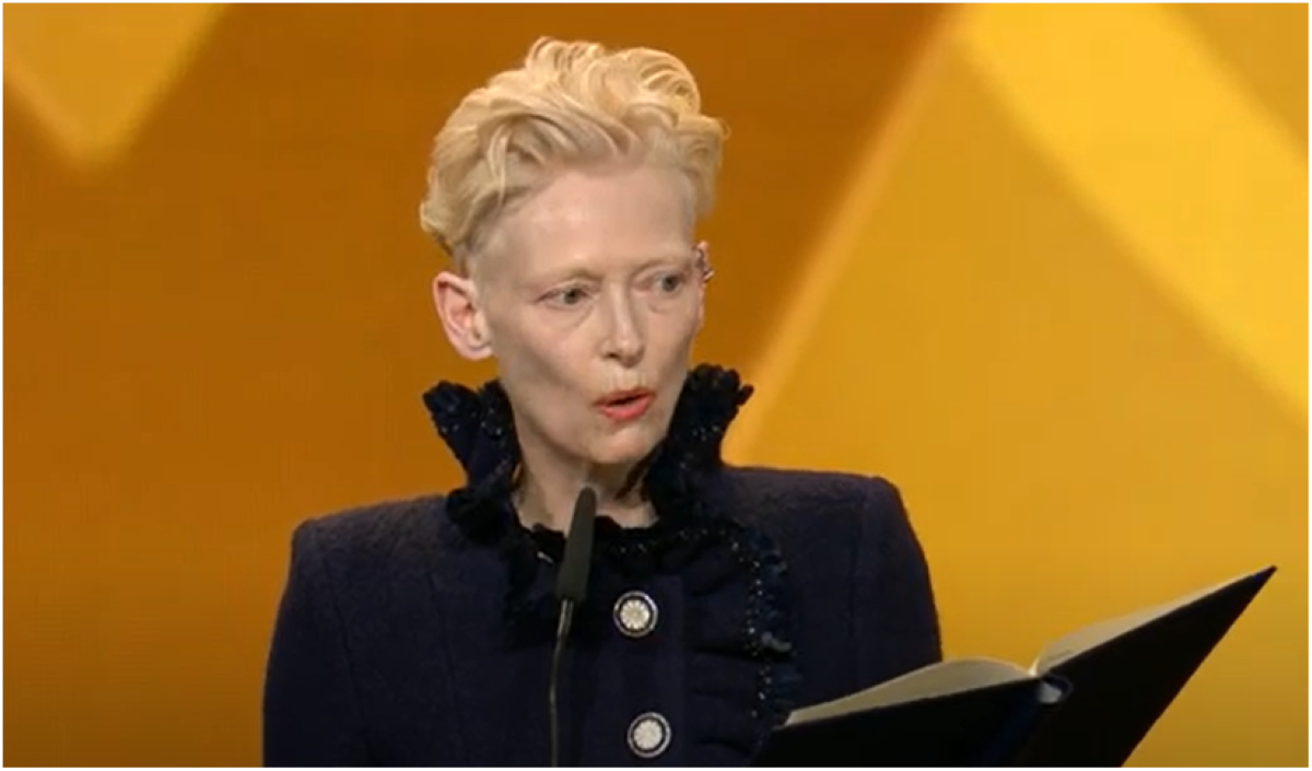 Sindir Trump, Aktris Peraih Oscar Tilda Swinton Candu Serakah