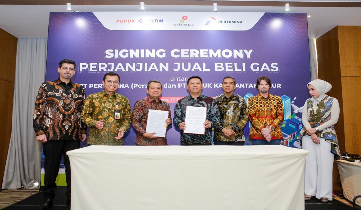 Teken PJBG dengan Pertamina, Pupuk Kaltim Amankan Kelancaran Pasokan Gas