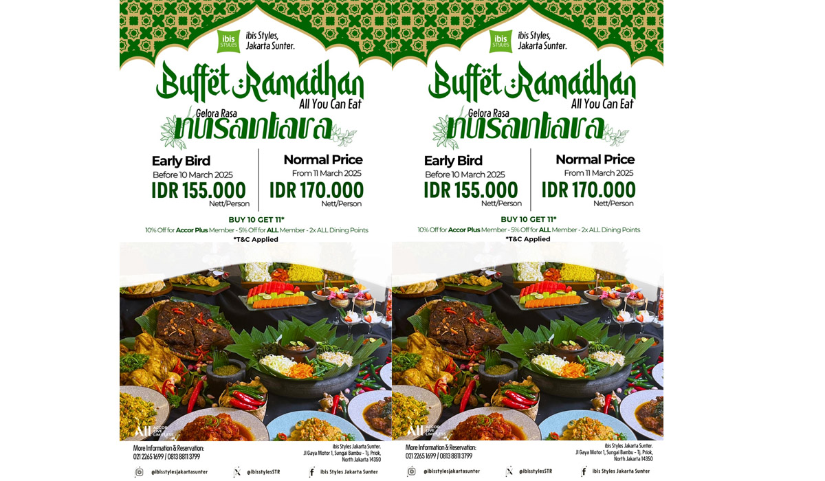 Ibis Styles Jakarta Sunter Sajikan Gelora Rasa Nusantara untuk Buffet Ramadhan