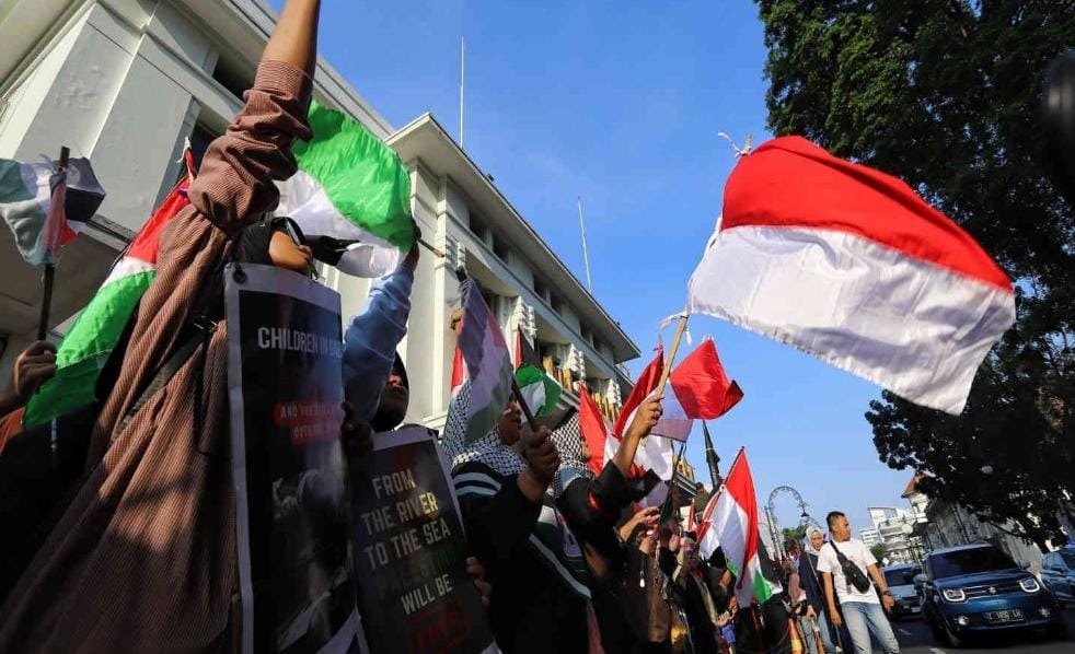 Aksi Bela Palestina Kembali Berlangung di Kota Bandung