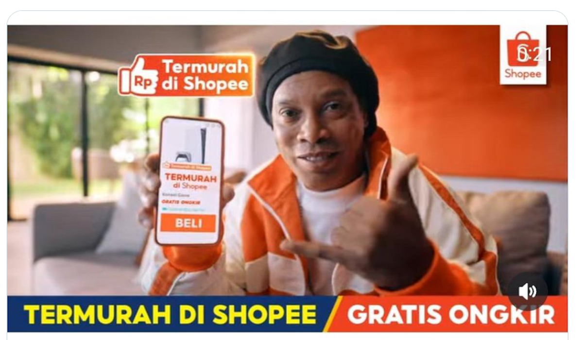 Geger Bikin Shopee! Ronaldinho Ikut Joget Di Iklan Terbaru