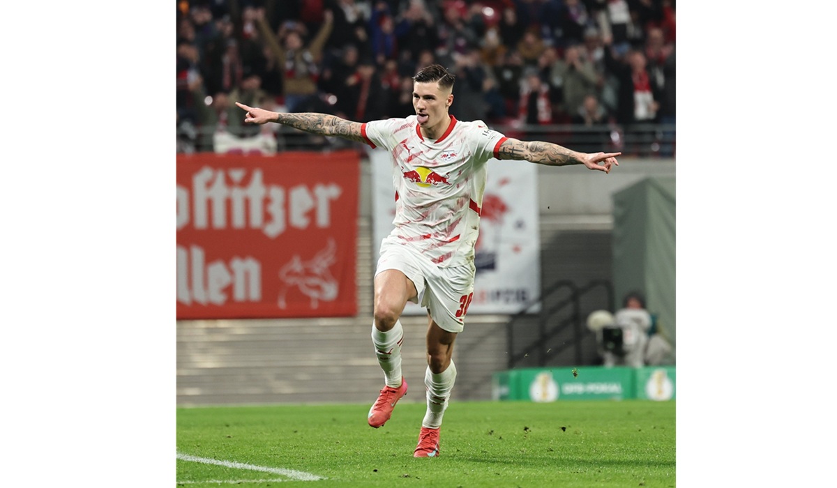 RB Leipzig vs Wolfsburg, Eksekusi Penalti Benjamin Sesko Antar Die Roten Bullen ke Semifinal DFB Pokal