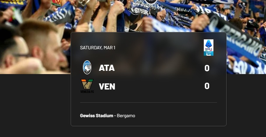 Gasperini Kecewa Atlanta Ditahan Imbang 0-0 Venezia