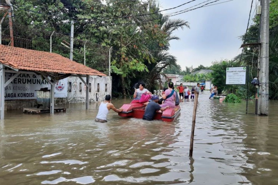 Ciledug Indah Wilayah Banjir Paling Parah di Tangerang