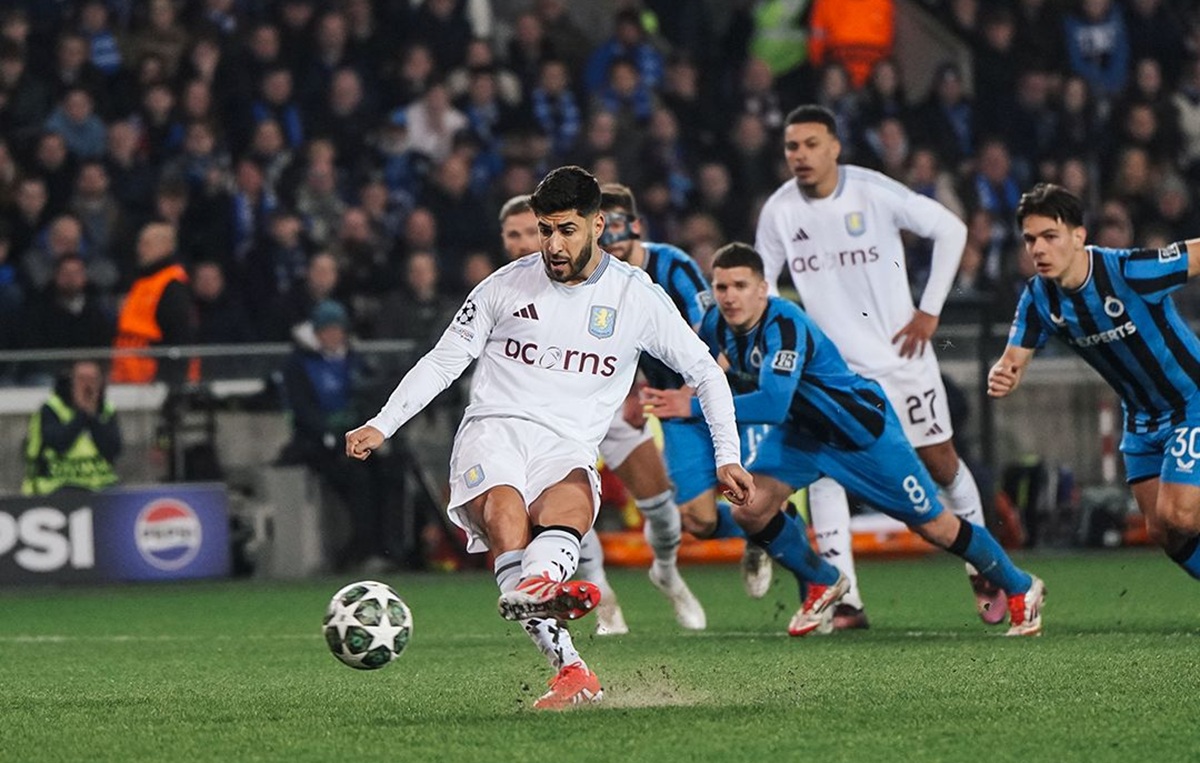  Aston Villa Unggul atas Club Brugge, Selangkah Lagi ke Perempat Final Liga Champions