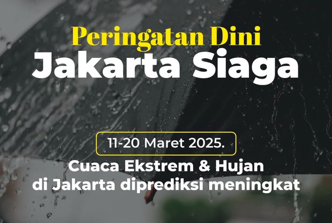 Jakarta Siaga Banjir Peringatan Dini Cuaca Ekstrem Mulai Besok hingga 20 Maret