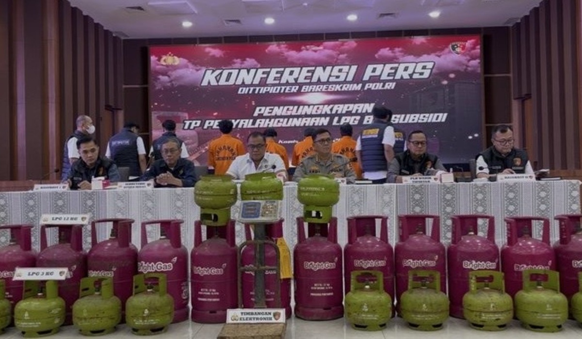 1.797 silinder gas disita dalam kasus 3 kg hingga 12 kg injeksi gas LPG