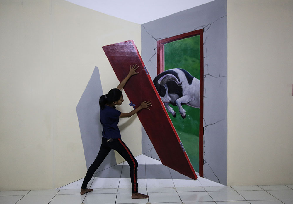 Lukisan 3 Dimensi di Pusat Perbelanjaan