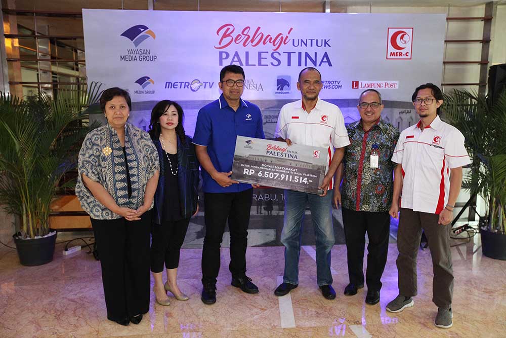 Donasi Masyarakat Melalui Yayasan Media Group untuk Palestina