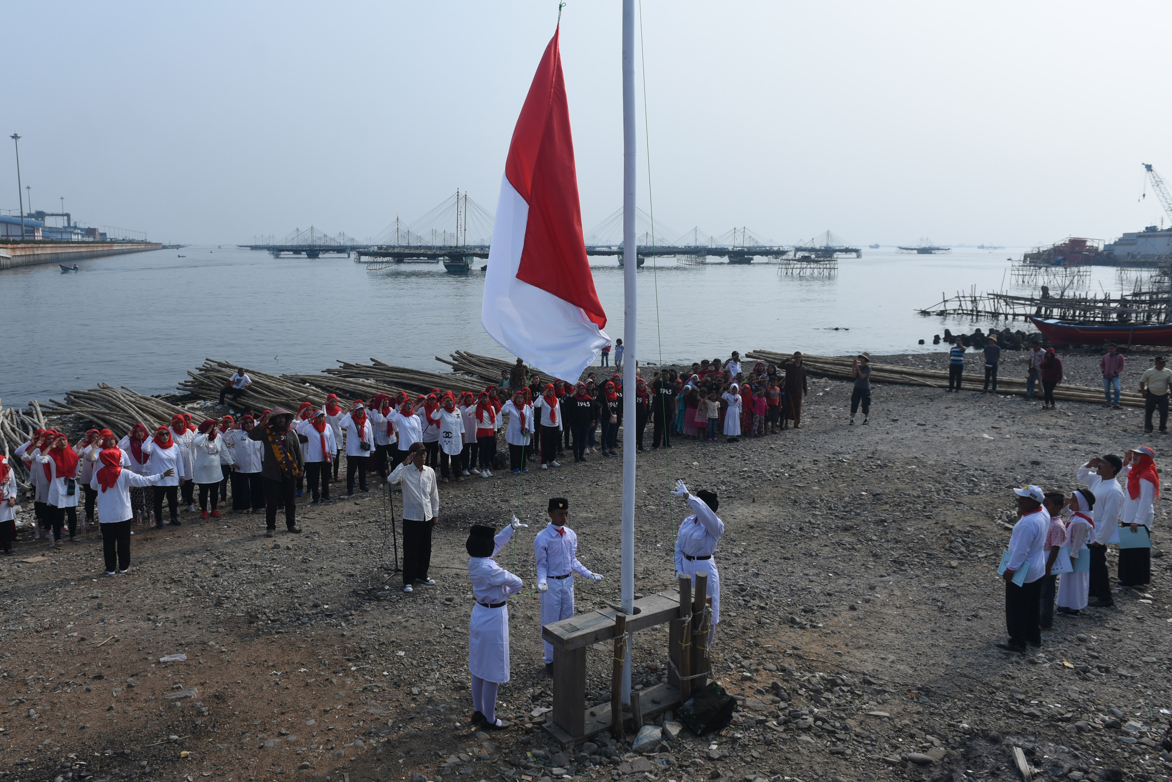 Upacara HUT ke-74 Kemerdekaan Republik Indonesia 