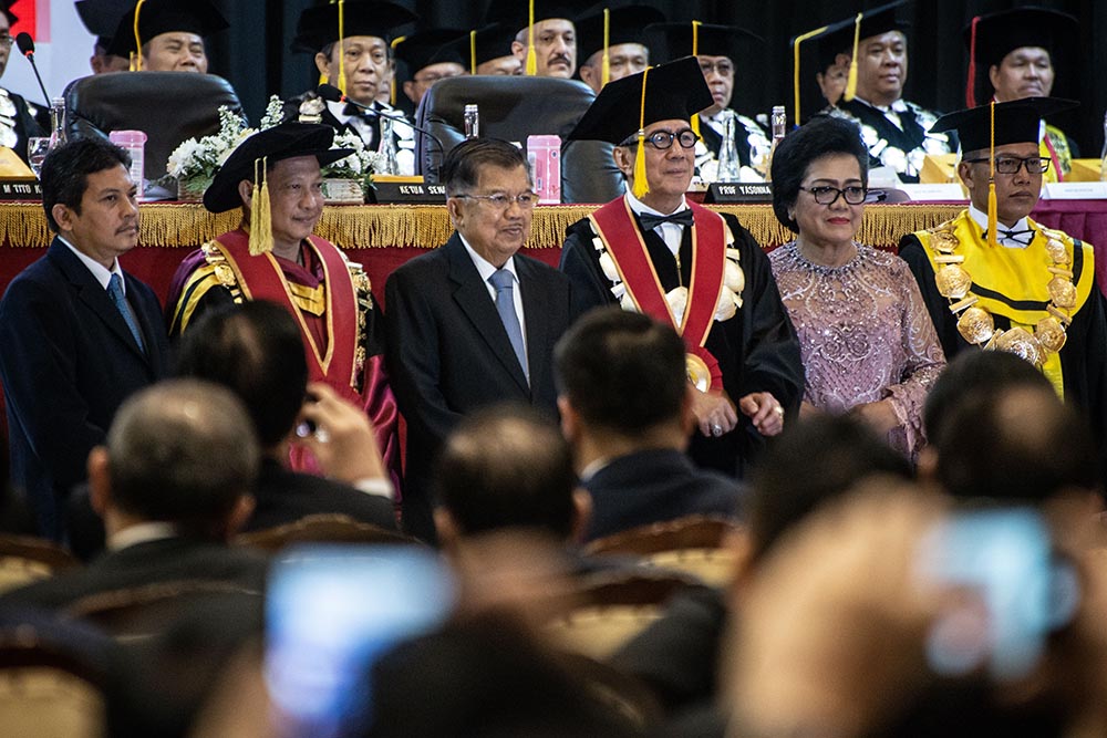 Sejumlah Tokoh Hadiri Pengukuhan Menkumham Sebagai Guru Besar