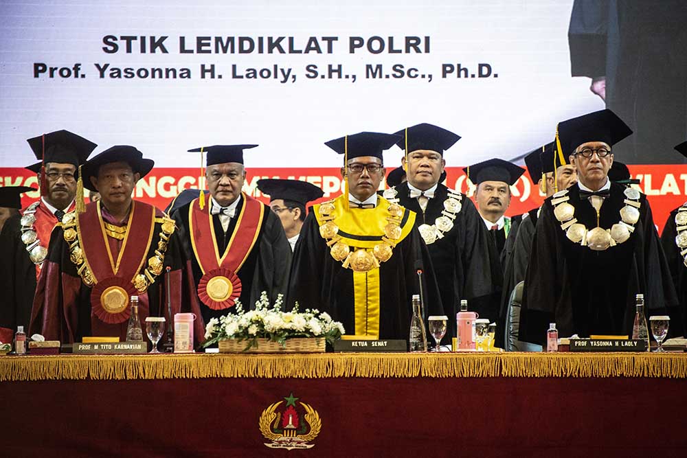 Sejumlah Tokoh Hadiri Pengukuhan Menkumham Sebagai Guru Besar