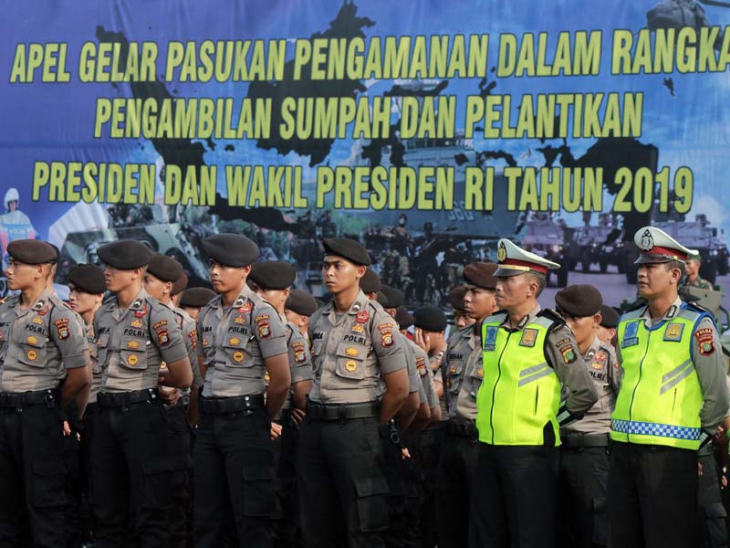 Gelar Pasukan Pengamanan Pelantikan Presiden Dan Wakil Presiden 