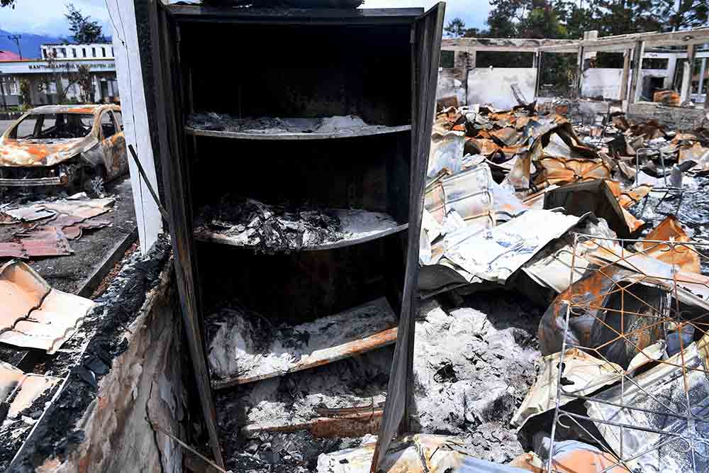 Bekas Kerusuhan di Wamena