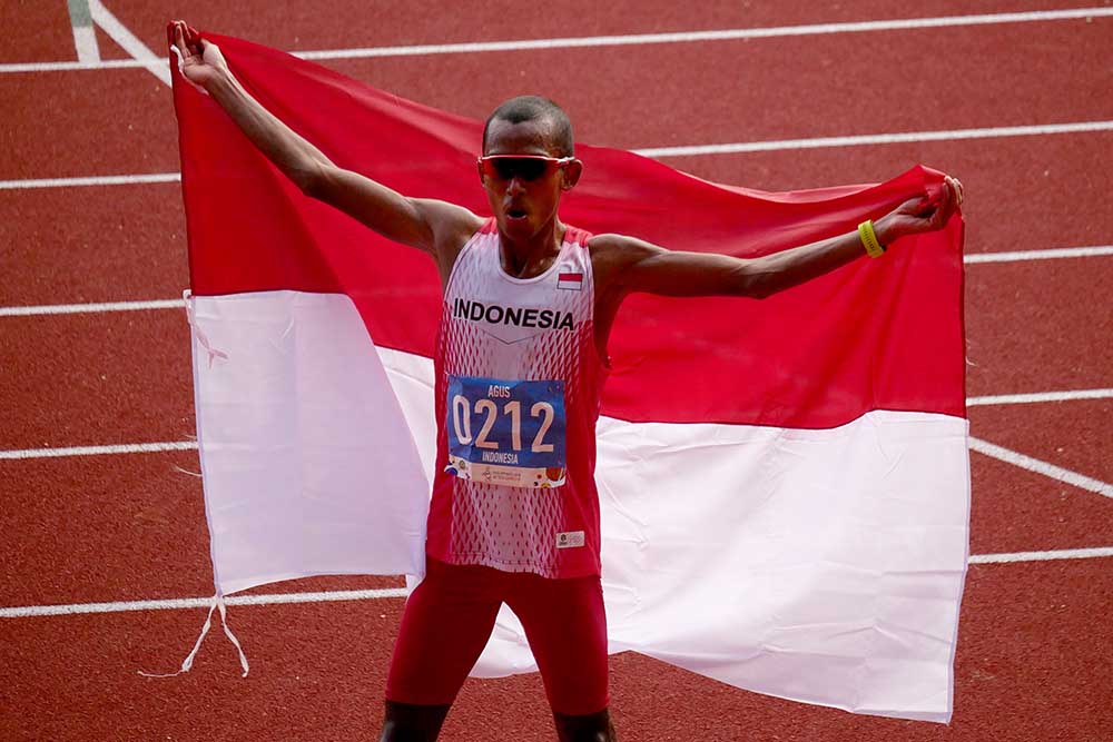 Pelari Agus Prayogo Raih Emas