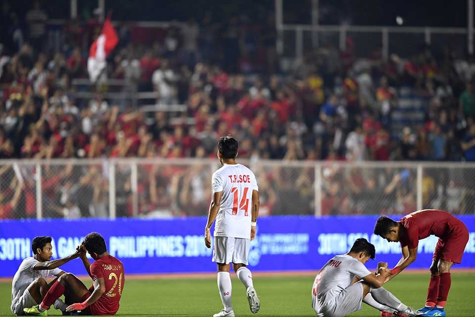 Selebrasi Timnas Indonesia U-22