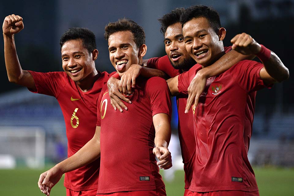 Selebrasi Timnas Indonesia U-22