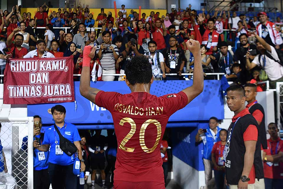 Selebrasi Timnas Indonesia U-22