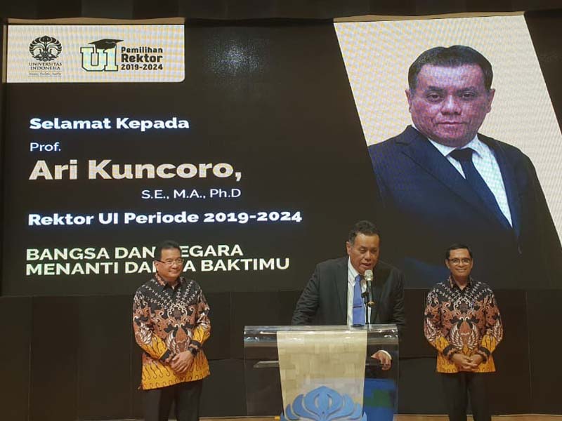 Prof. Ari Kuncoro Akan Dilantik Menjadi Rektor UI