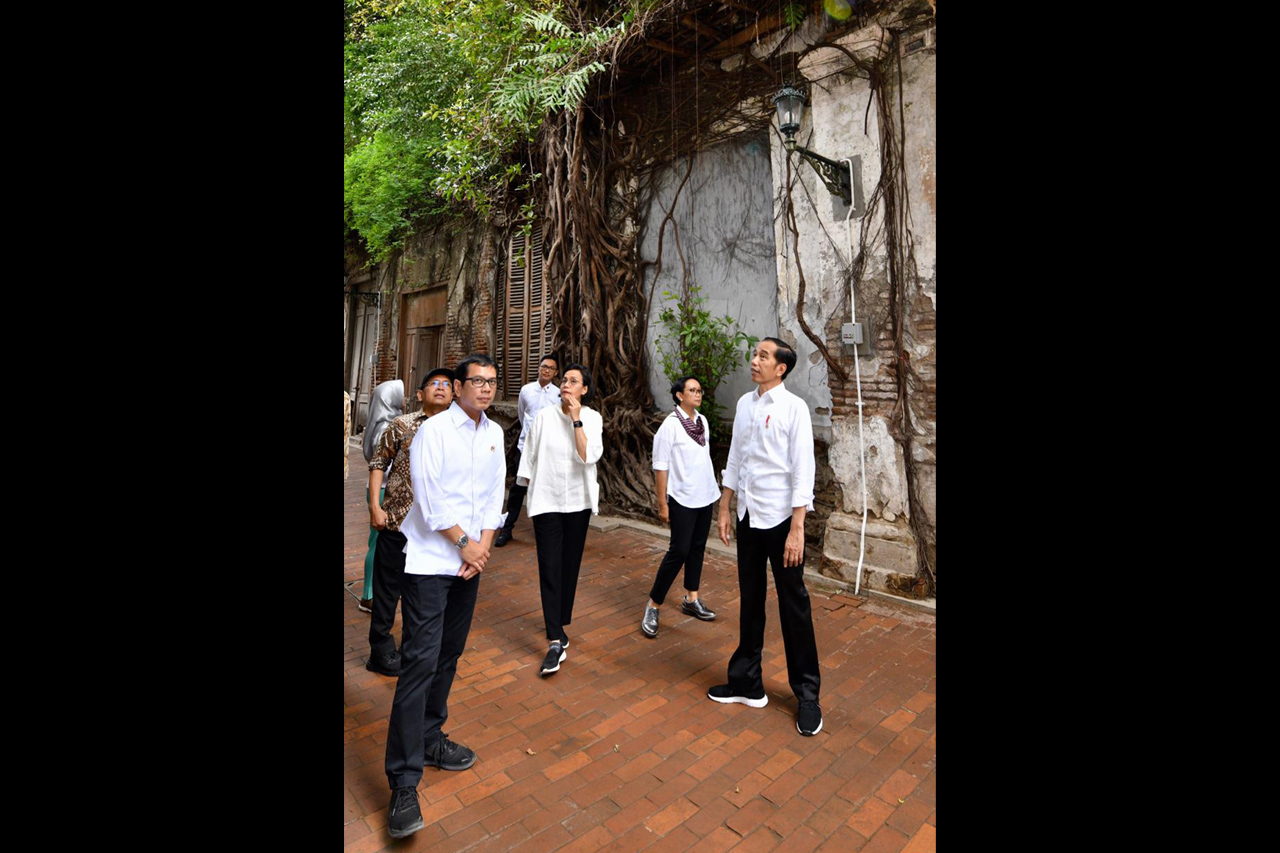 Jokowi Meninjau Revitalisasi Kota Lama Semarang