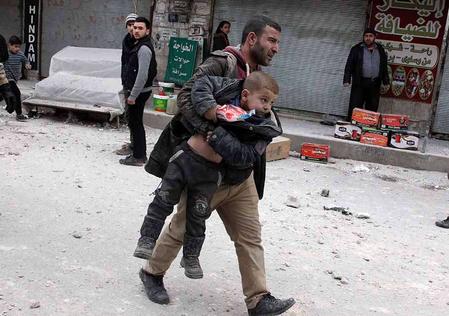 Serangan Udara Pasukan Pemerintah Suriah