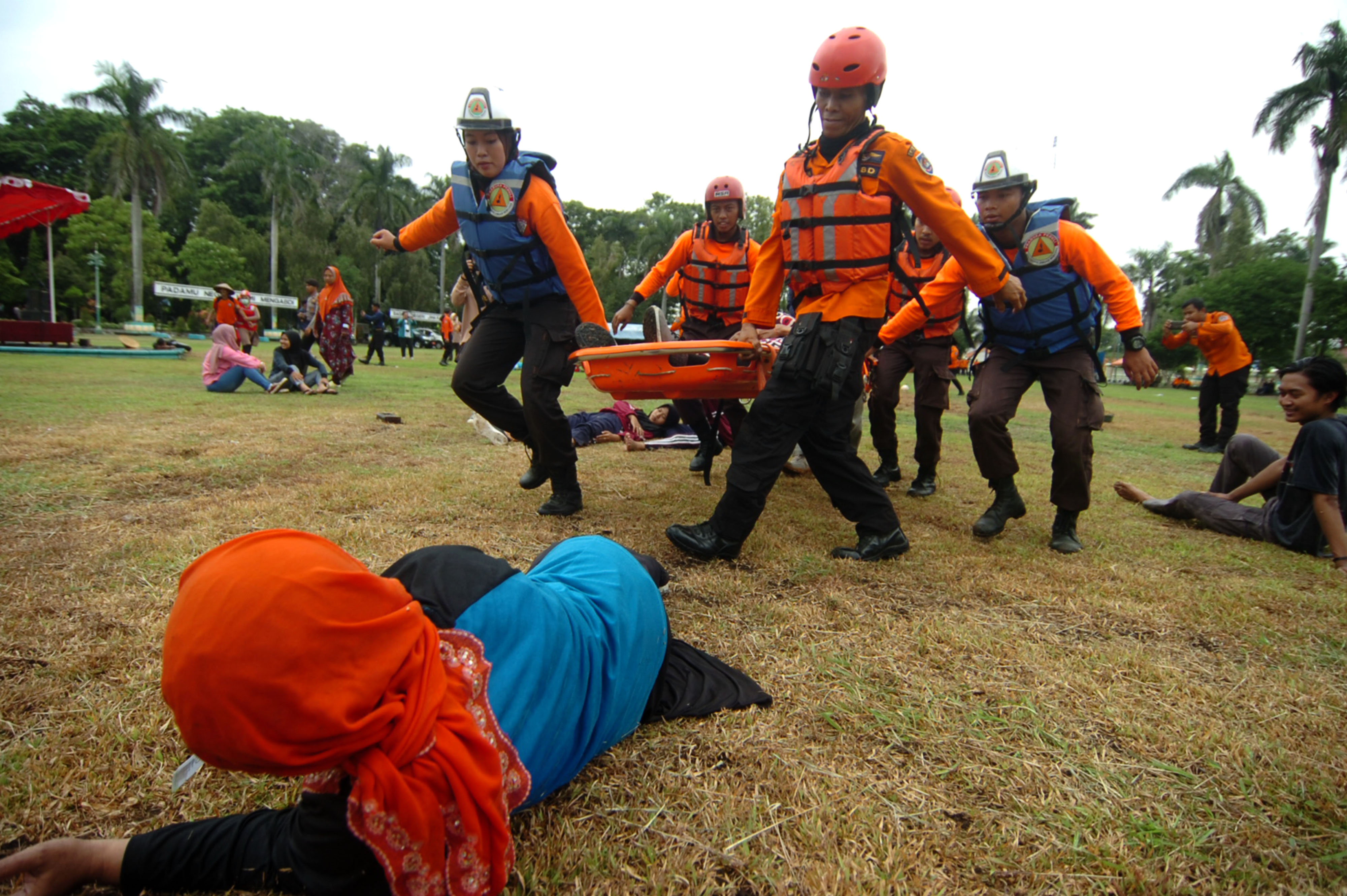 Simulasi Bencana di Tegal