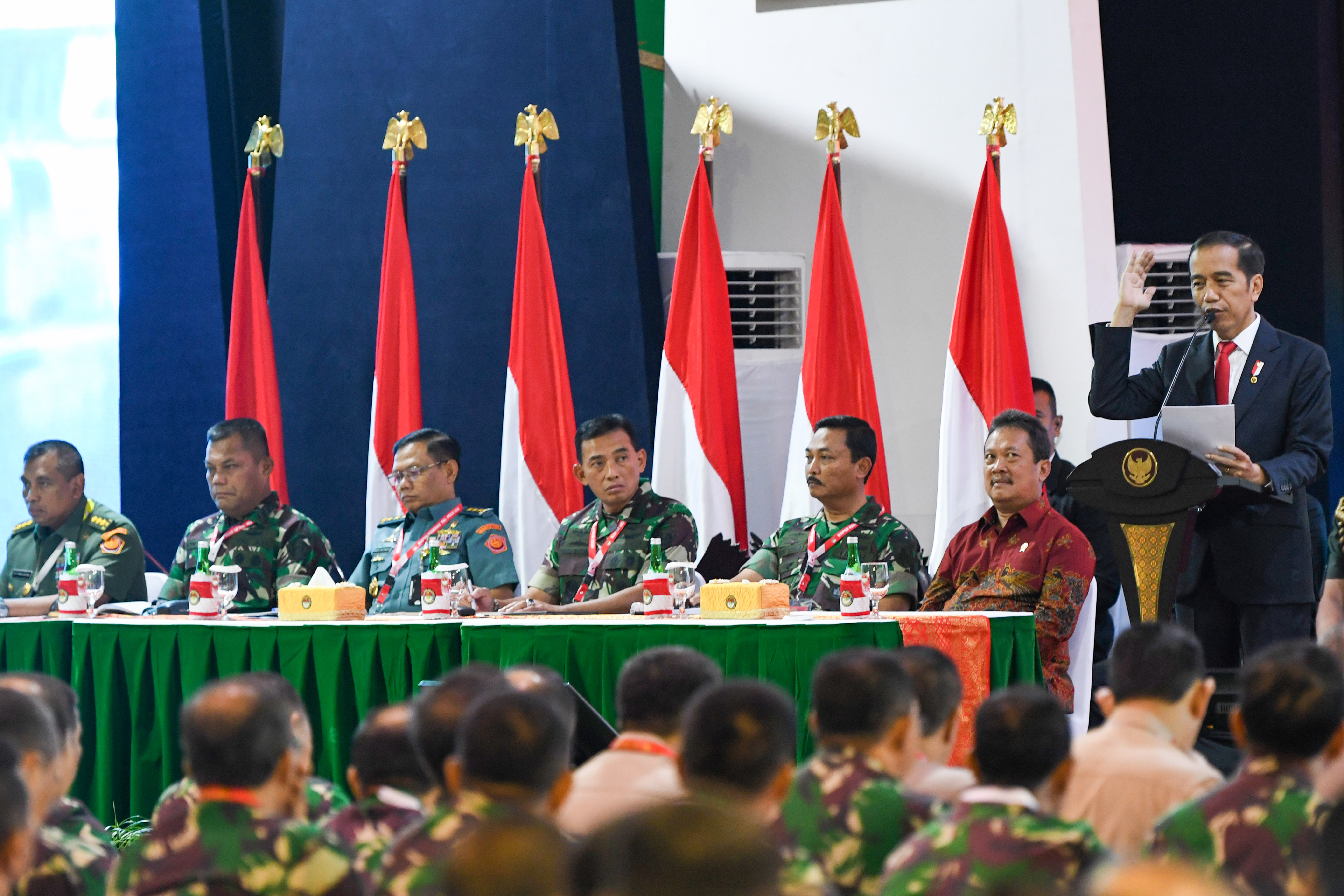 Jokowi Hadiri Rapim Kemhan, TNI dan Polri