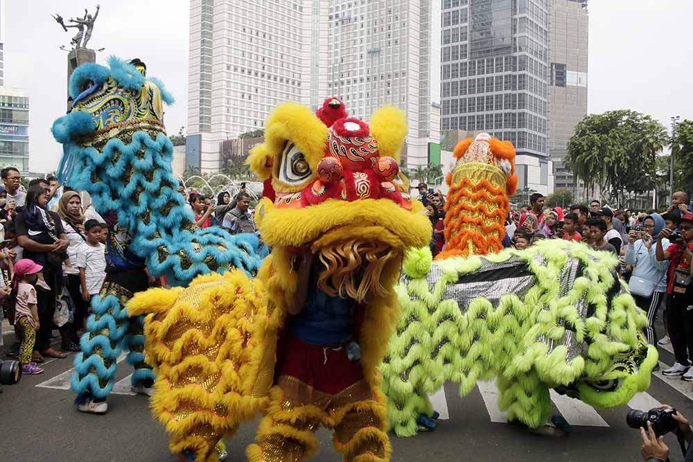 Petunjukan Barongsai di Car Free Day