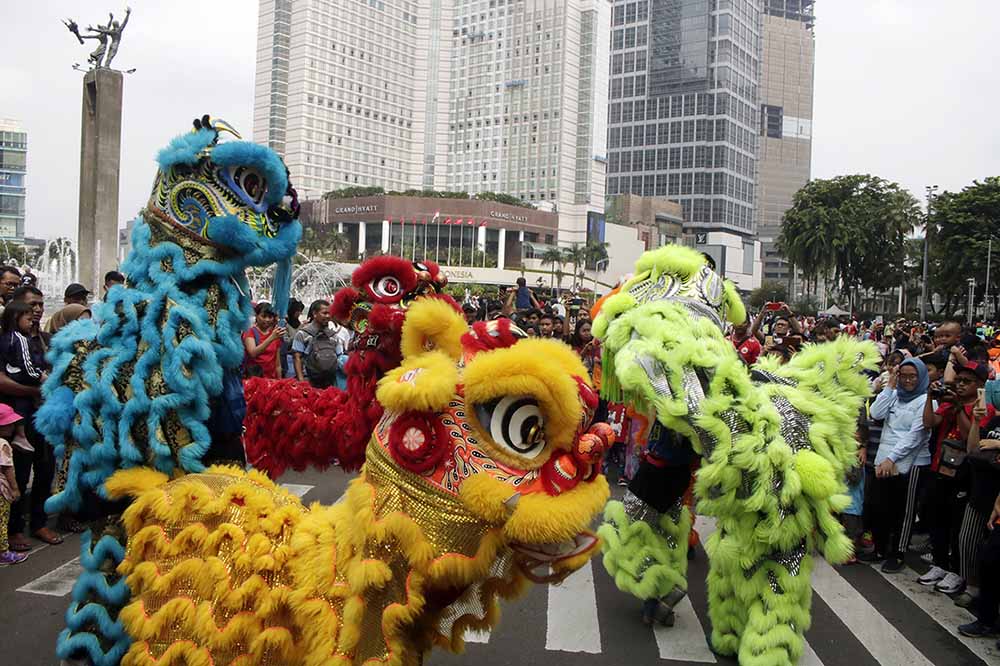 Petunjukan Barongsai di Car Free Day
