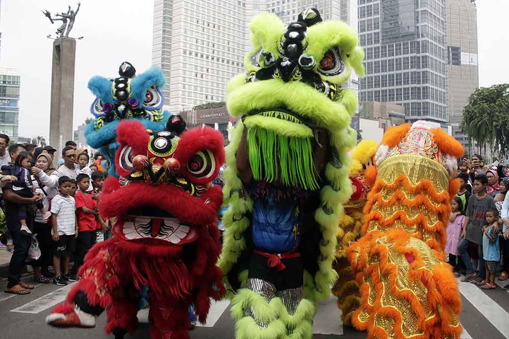 Petunjukan Barongsai di Car Free Day