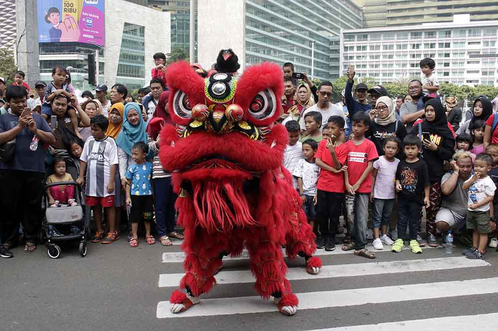 Petunjukan Barongsai di Car Free Day