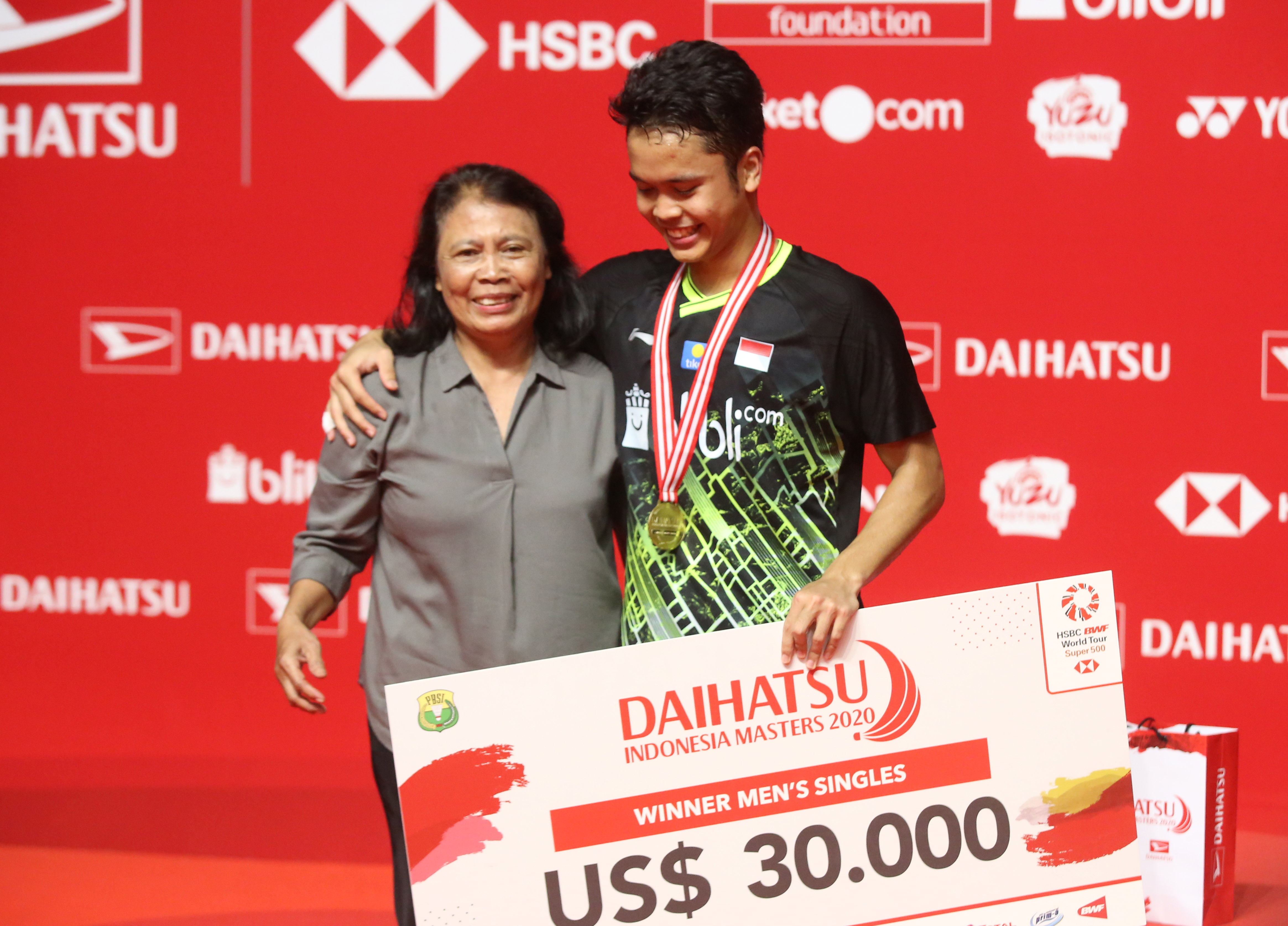 Ginting Patikan Indonesia Raih 3 Juara Indonesia Masters 2020