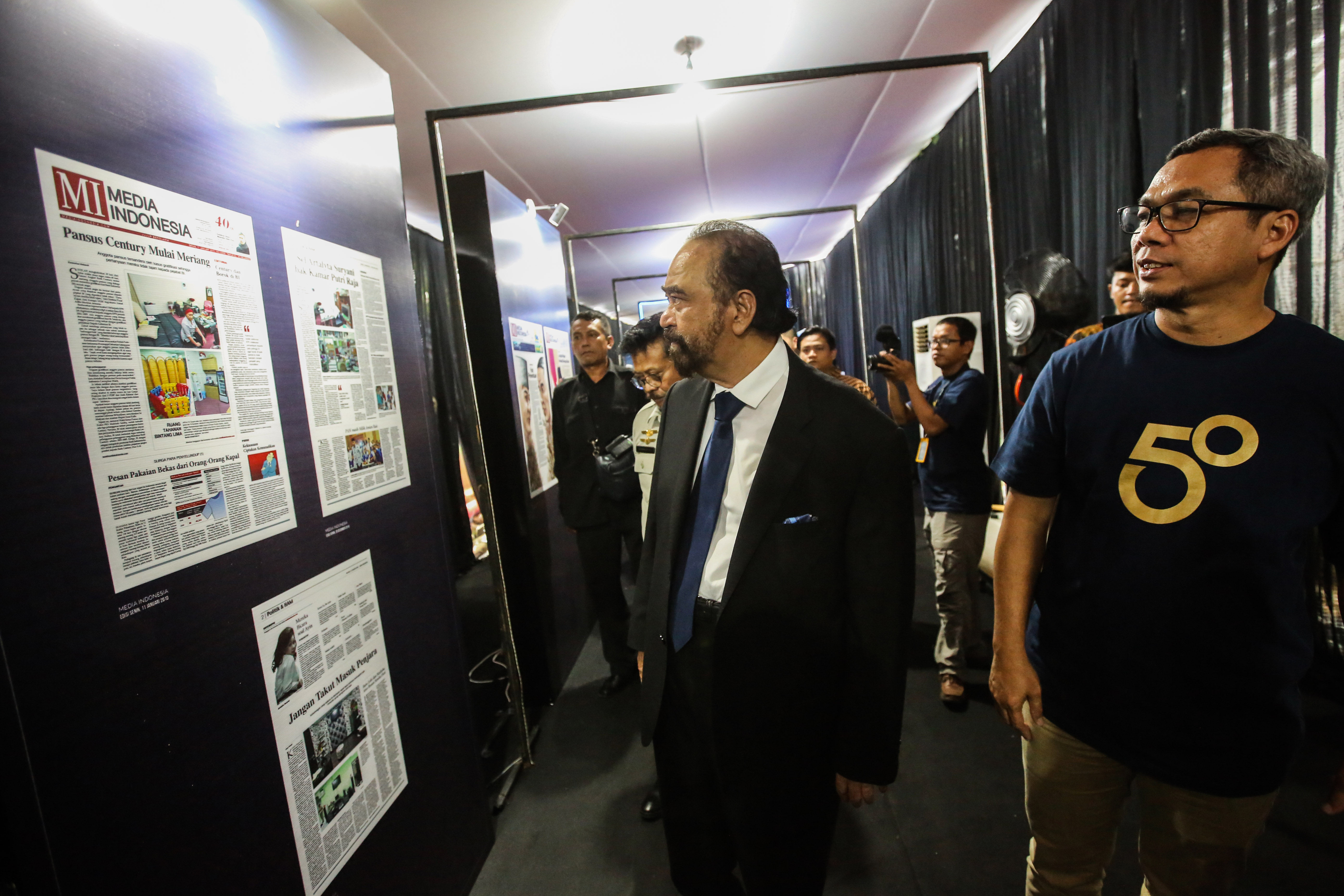 Surya Paloh Kunjungi Galeri Perjalanan 50 Tahun Media Indonesia