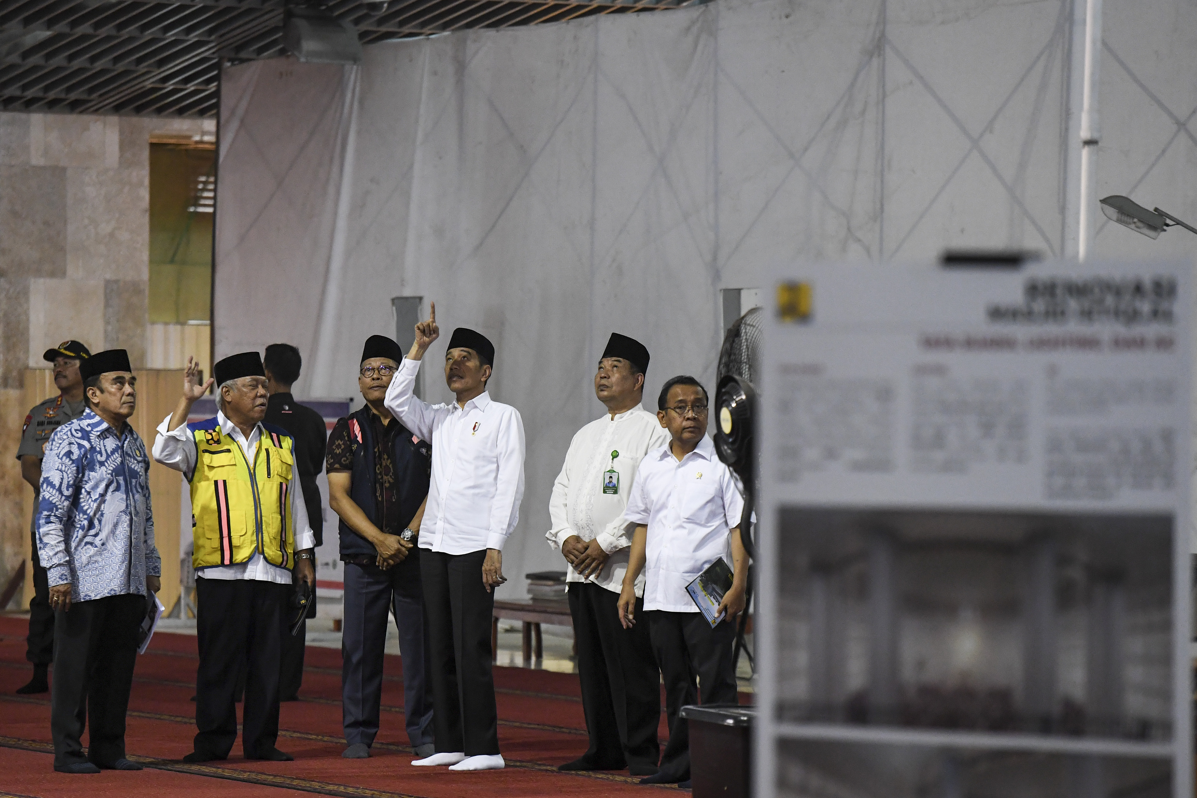 Presiden Jokowi Tinjau Renovasi Masjid Istiqlal