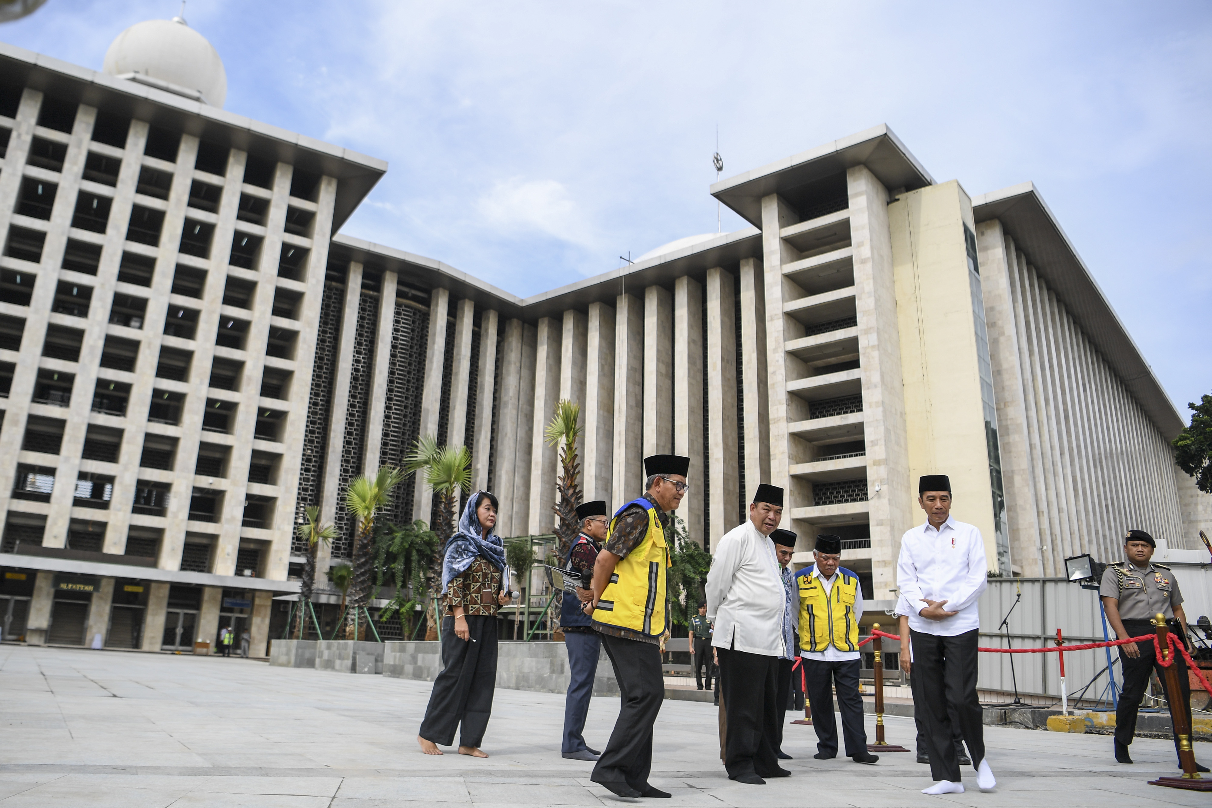 Presiden Jokowi Tinjau Renovasi Masjid Istiqlal