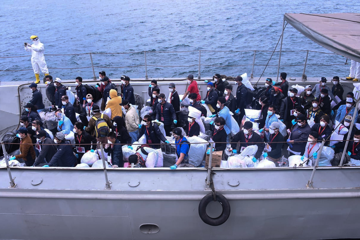 Pemindahan WNI ABK Diamond Princess ke Pulau Sebaru Kecil