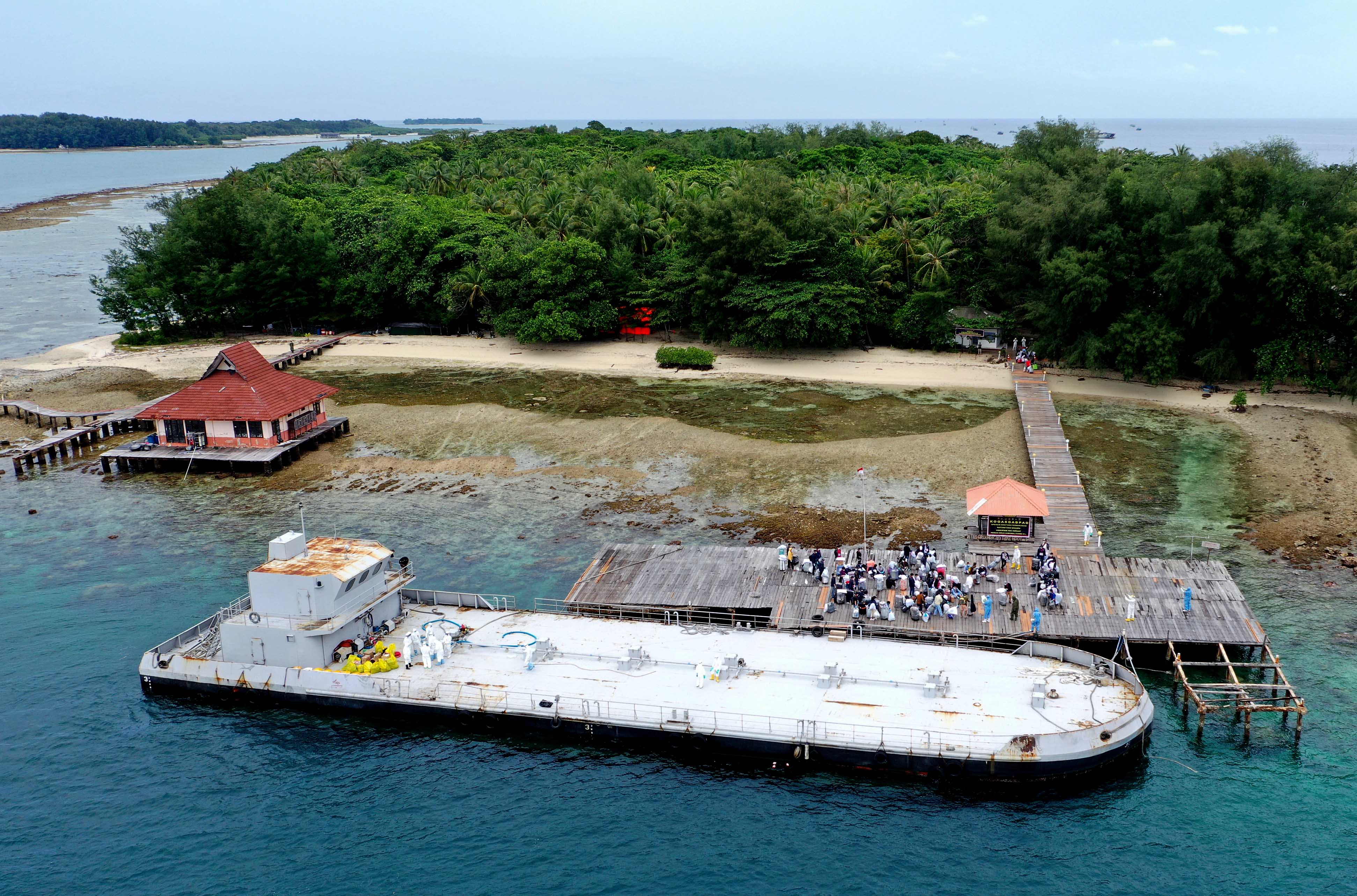 Pemindahan WNI ABK Diamond Princess ke Pulau Sebaru Kecil
