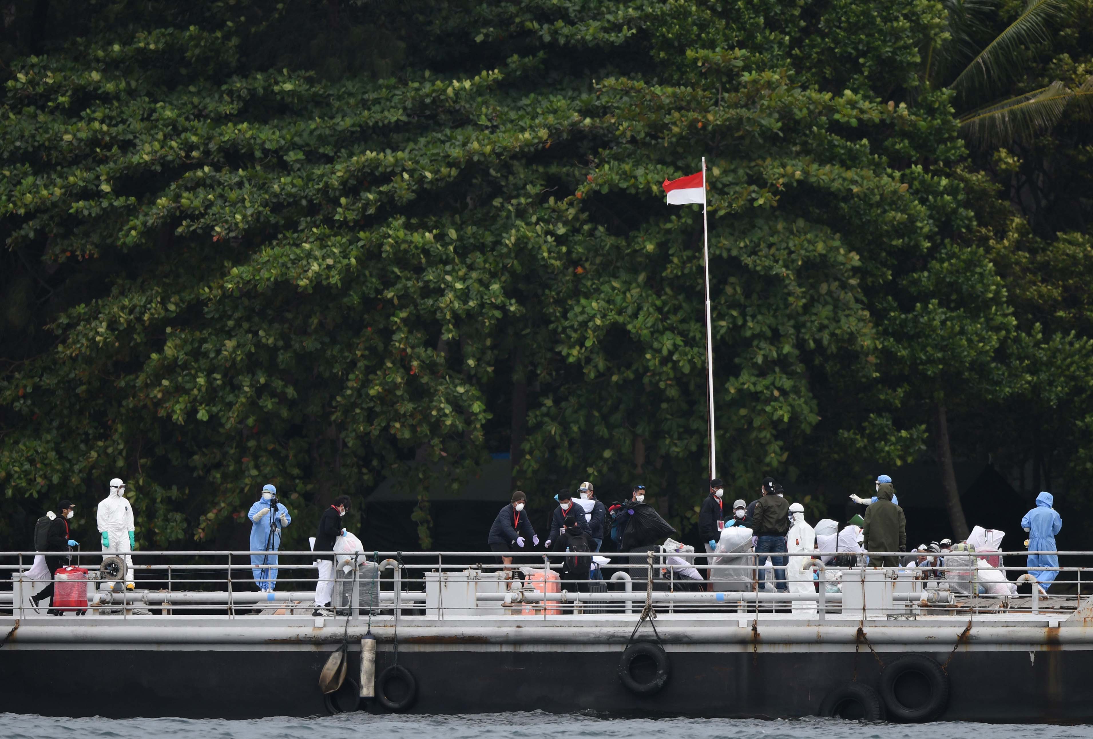 Pemindahan WNI ABK Diamond Princess ke Pulau Sebaru Kecil