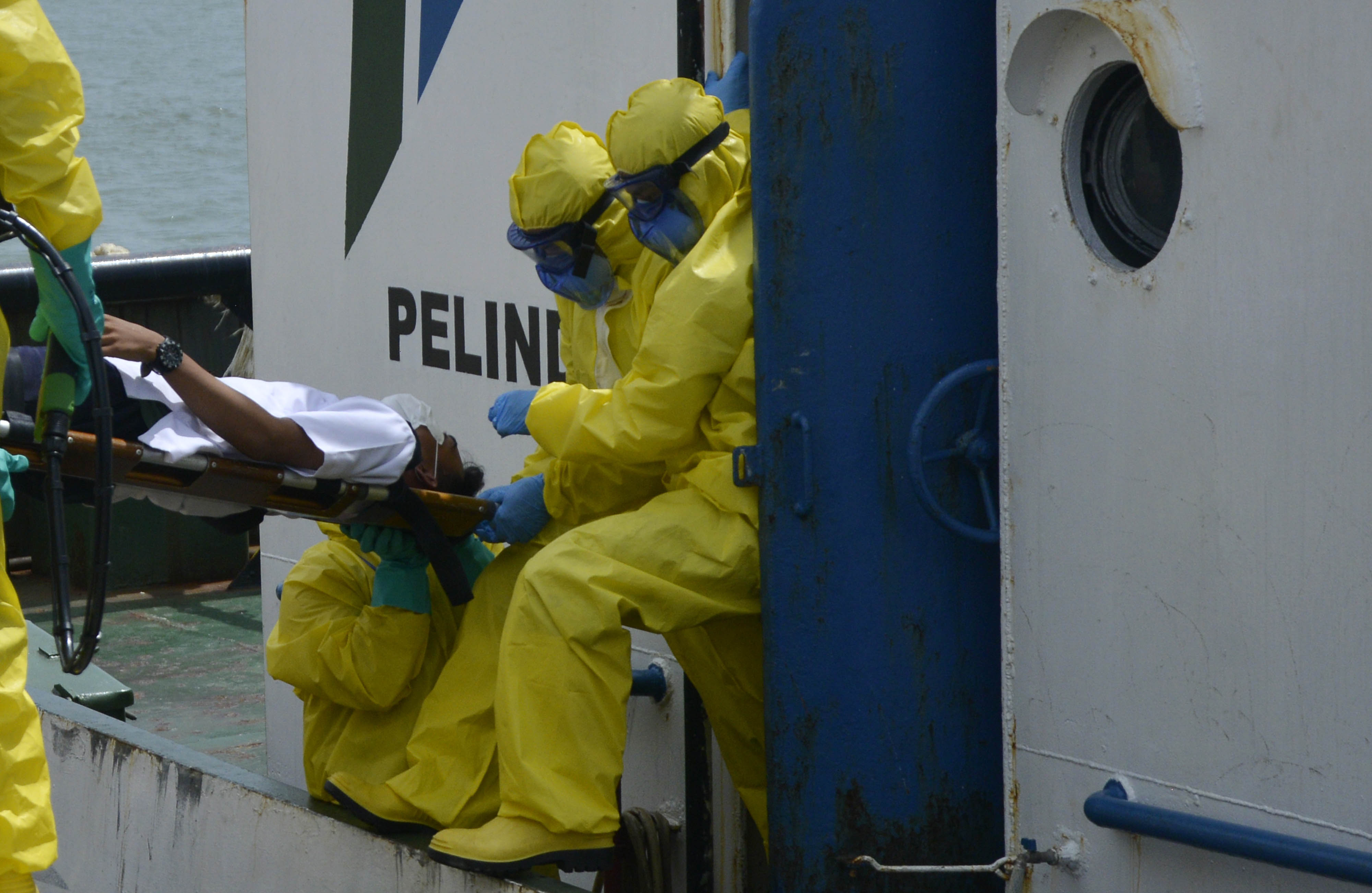 Simulasi Penanganan Virus Korona di Pelabuhan