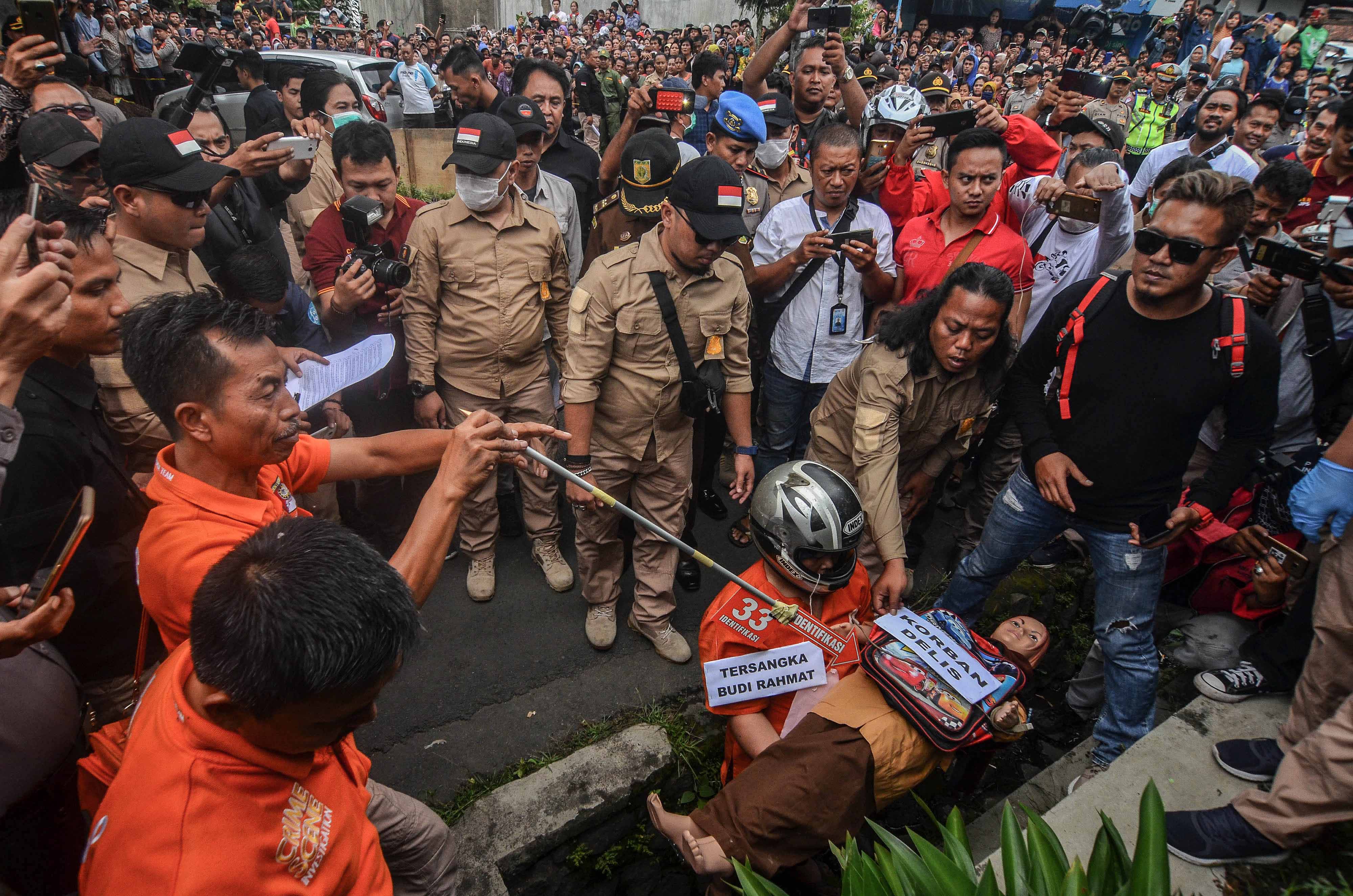 Rekontruksi Pembunuhan Siswa di Tasikmalaya