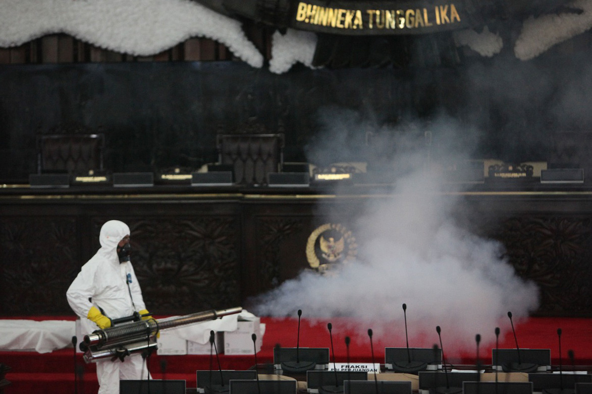 Persiapan Sidang Paripurna Dengan Protokol Penanganan Covid-19