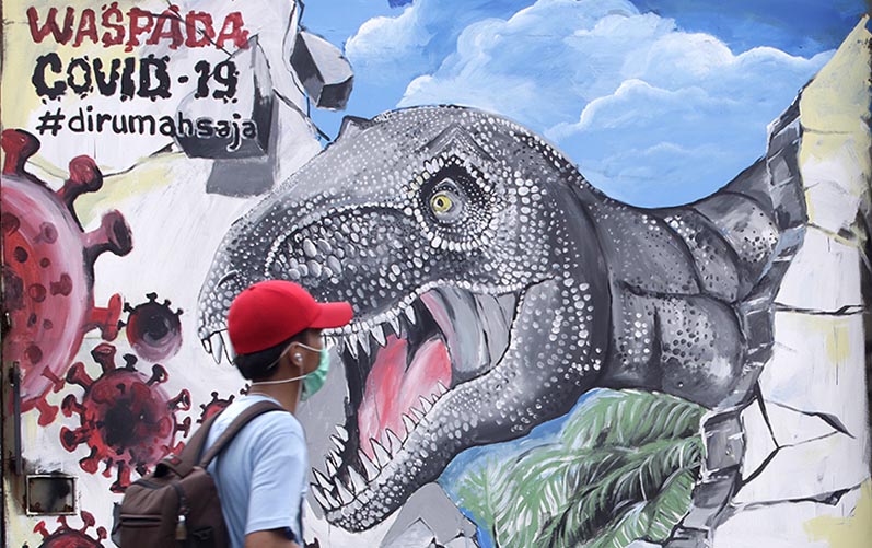 Mural Sosialisasi Pencegahan Covid-19