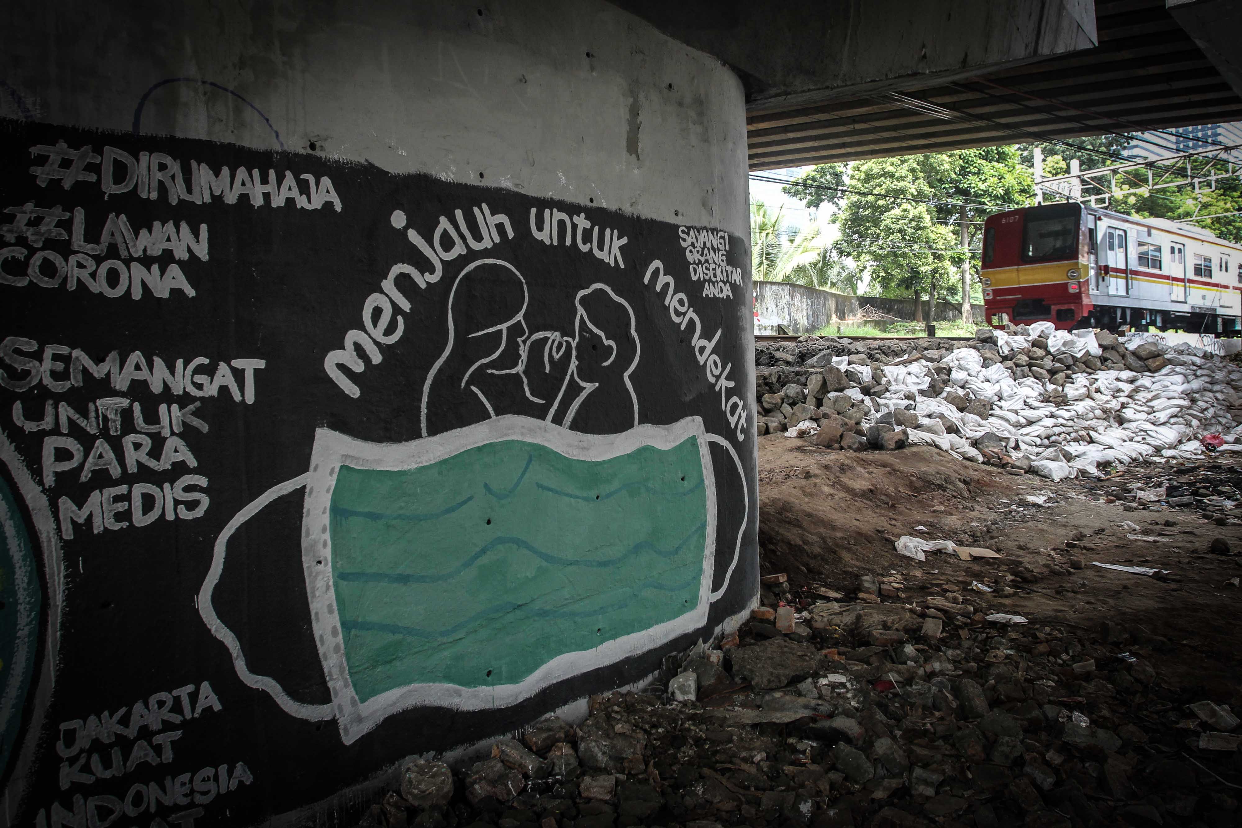 Mural Ajakan Cegah Korona